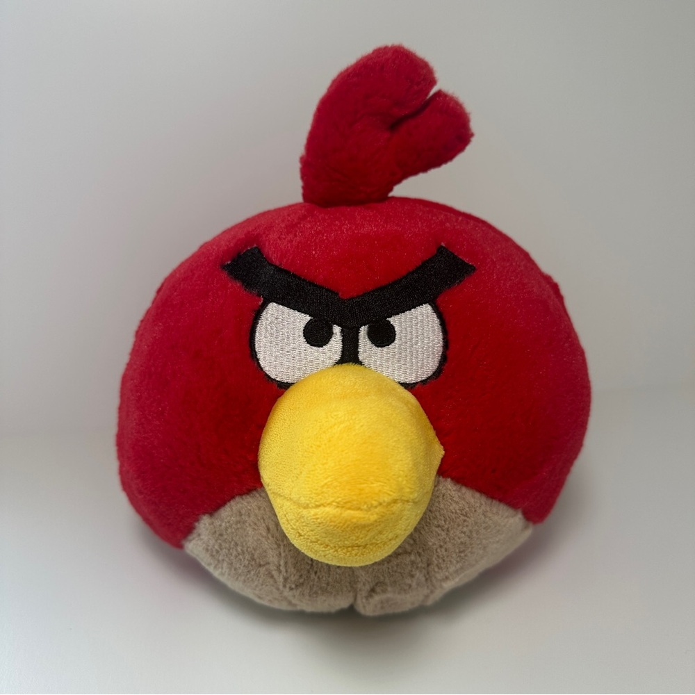 Angry Birds Plush Red Bird Stuffed Animal‎ Commonwealth Toy Rovio 2010
